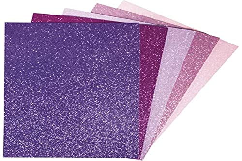 Rayher Hobby Rayher 75439999 Moosgummiplatten Glitter, selbstklebend, versch. Pink.- und Lilatöne, 5 Stück, 20 x 30 x 0,2 cm von Rayher