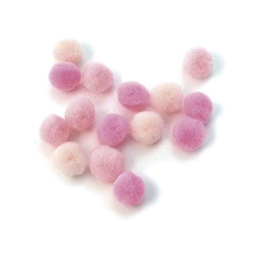 Rayher 7614000 Pompons, 15 mm, SB-Btl. 60 Stück, rosa sortiert von Rayher