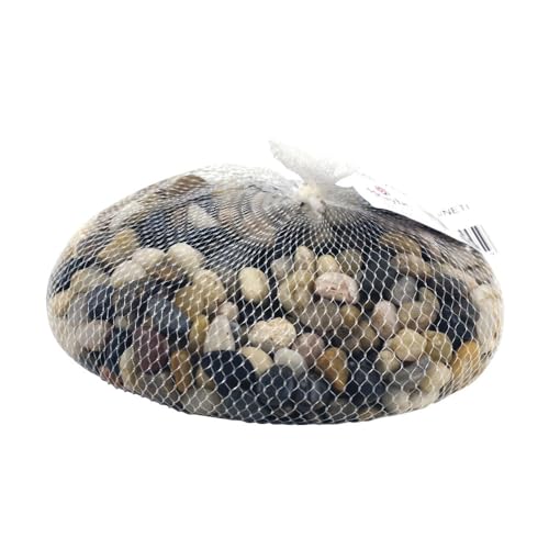 Rayher 8808104 Fluss-Kiesel, mittelbraun, Beutel 1 kg, natürliche Steine für schöne Dekorationen, Braun von Rayher