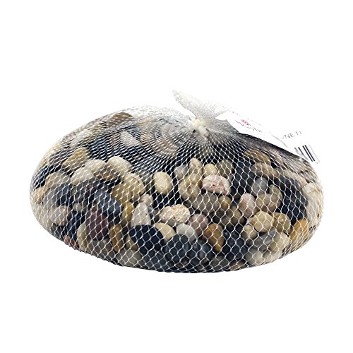 Rayher 8808104 Fluss-Kiesel, mittelbraun, Beutel 1 kg, natürliche Steine für schöne Dekorationen, Braun von Rayher