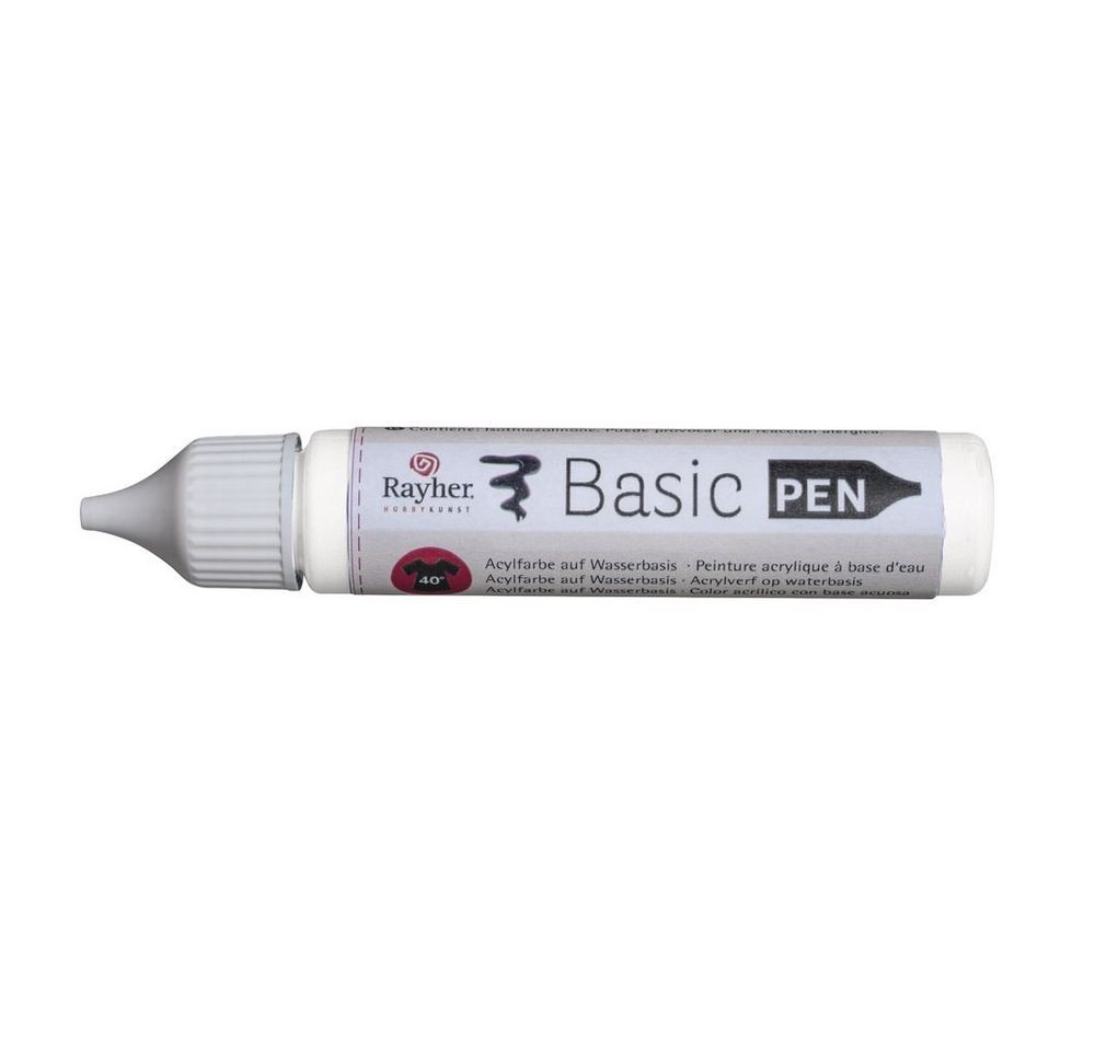 Rayher Bastelfarbe Basic-Pen 28ml weiß von Rayher