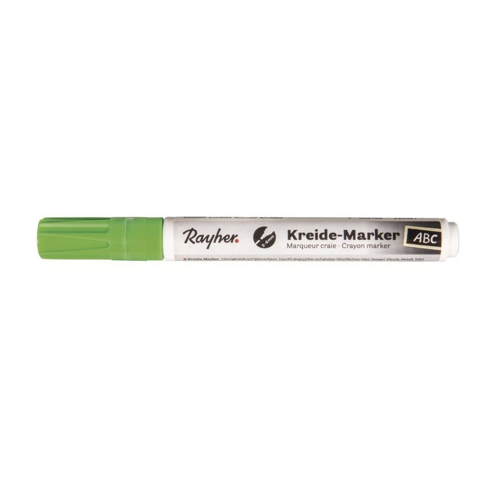 Rayher Bastelfarbe Kreide-Marker, giftgrün Keilspitze 2-6 mm von Rayher
