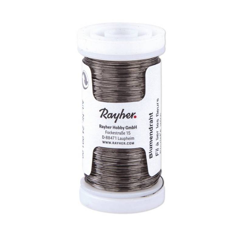 Rayher Bastelperlen Blumendraht D:0,35 mm x 100m Spule von Rayher