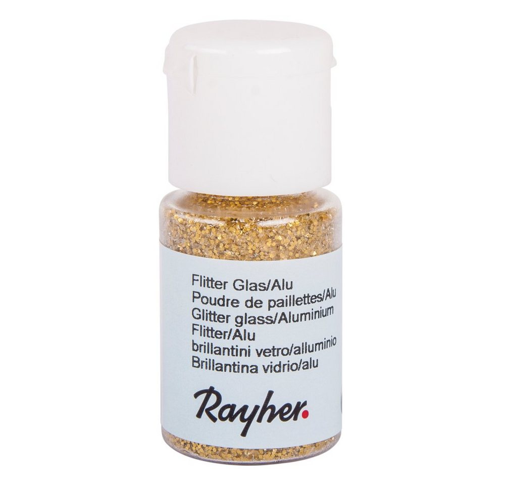 Rayher Bastelperlen Flitter Glas Alu 10ml gold von Rayher