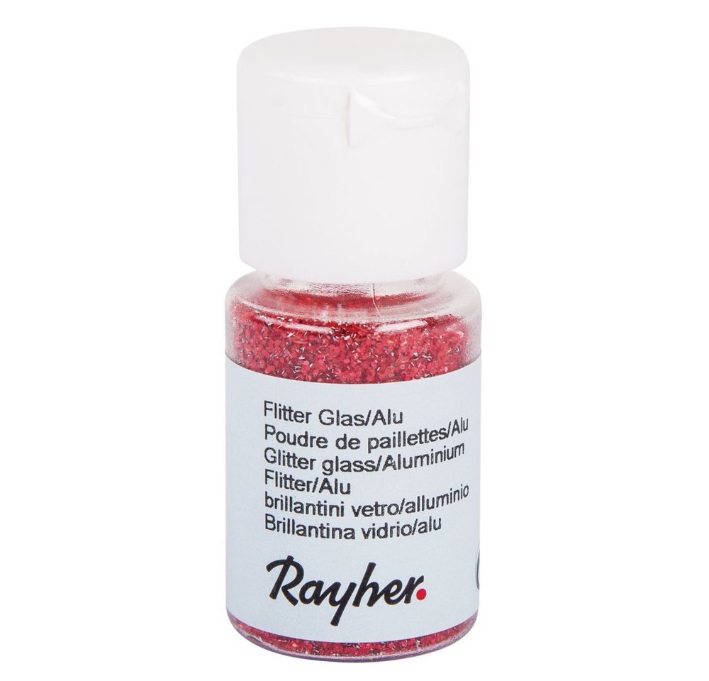 Rayher Bastelperlen Flitter Glas Alu 10ml rot von Rayher