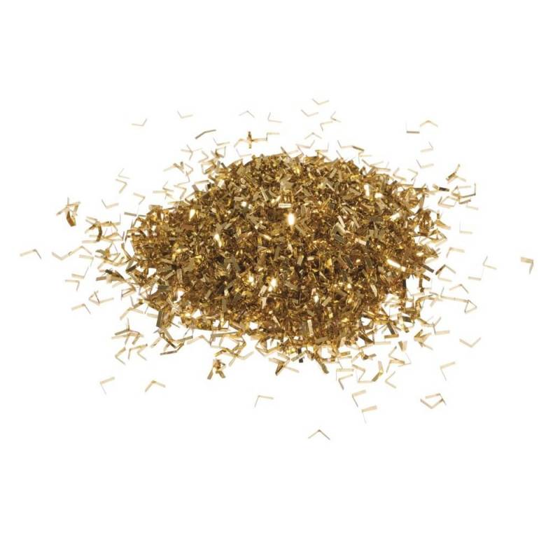 Rayher Bastelperlen Folien Konfetti, gold, 1x3mm, SB-Btl 15g von Rayher