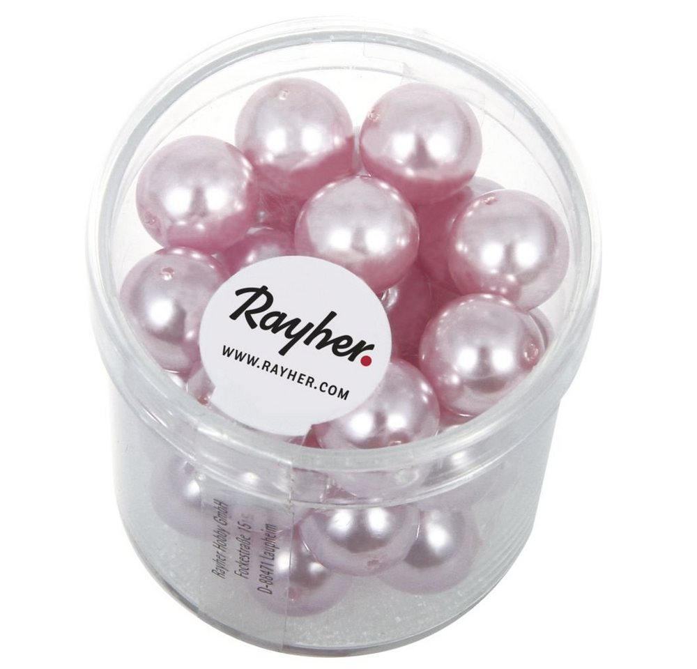 Rayher Bastelperlen Glas WaPe RNS 10mm 35x orchidee von Rayher