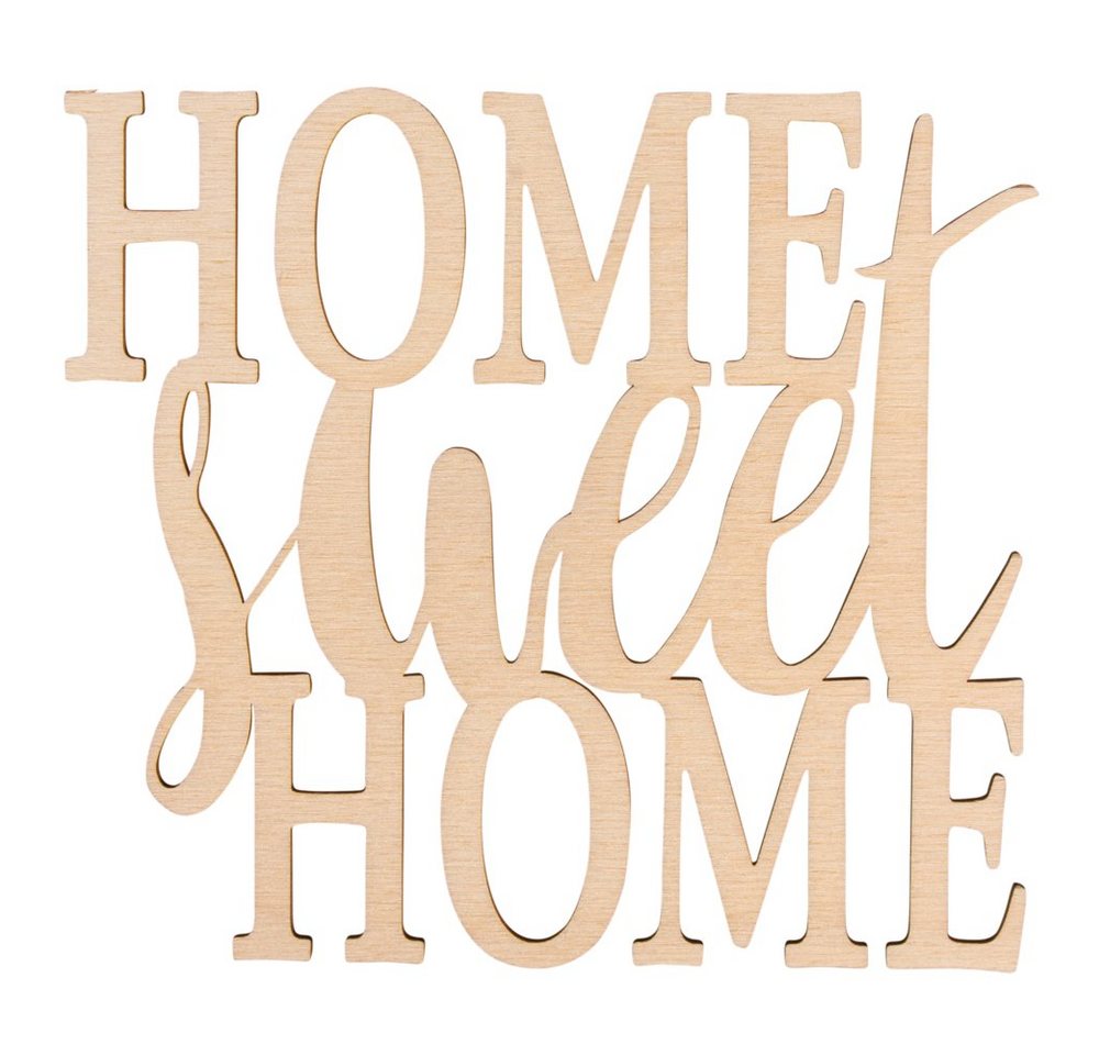 Rayher Bastelperlen Holzschrift Home sweet Home natur von Rayher