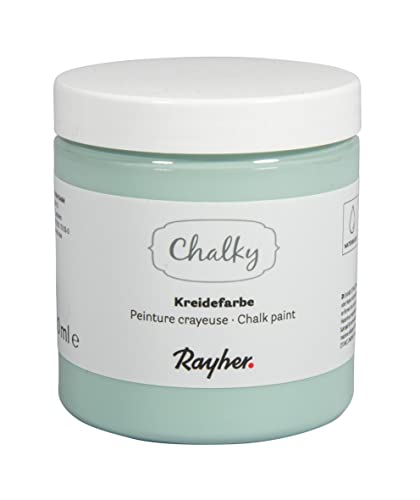 Rayher Chalky, Kreidefarbe auf Wasserbasis, lindgrün, für Shabby-Chic, Vintage- und Landhaus-Stil-Looks, Dose 230 ml, 35048414 Rayher Chalky, Kreidefarbe auf Wasserbasis, lindgrün, für Shabby-Chic, Vintage- und Landhaus-Stil-Looks, Dose 230 ml, 35048414 von Rayher