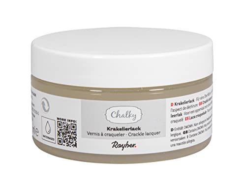 Rayher Chalky Krakelierlack, Dose 100 ml, Krakelier-Medium, farblos, für antike Reißeffekte, Reißlack-Technik, für Vintage und Antikeffekte, Crackle Medium 35051000 Rayher Chalky Krakelierlack, Dose 100 ml, Krakelier-Medium, farblos, für antike Reißeffekte, Reißlack-Technik, für Vintage und Antikeffekte, Crackle Medium 35051000 von Rayher
