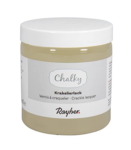 Rayher Chalky Krakelierlack, Dose 230 ml, Krakelier-Medium farblos, für antike Reißeffekte, Reißlack-Technik, für Vintage- und Antikeffekte, Crackle Medium, 35054000 Rayher Chalky Krakelierlack, Dose 230 ml, Krakelier-Medium farblos, für antike Reißeffekte, Reißlack-Technik, für Vintage- und Antikeffekte, Crackle Medium, 35054000 von Rayher