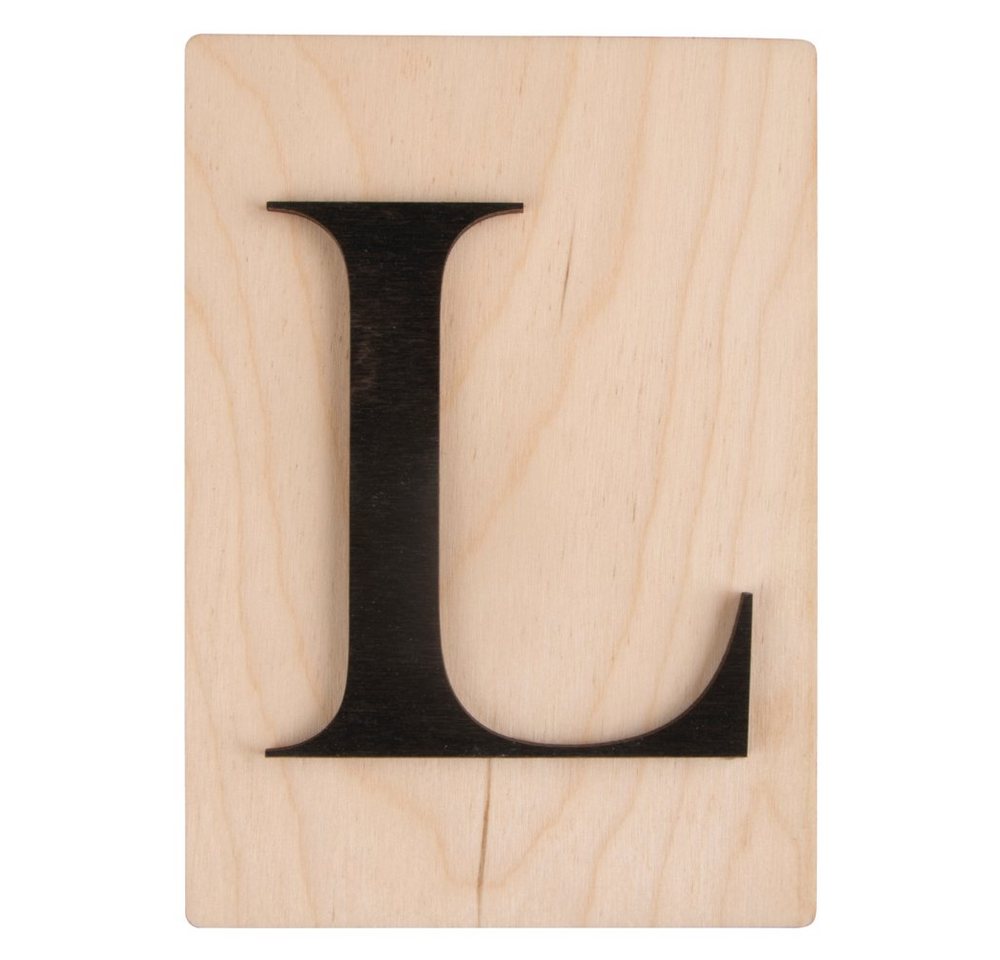 Rayher Deko-Buchstaben Holz Buchstabe FSC 10,5x14,8cm L schwarz von Rayher