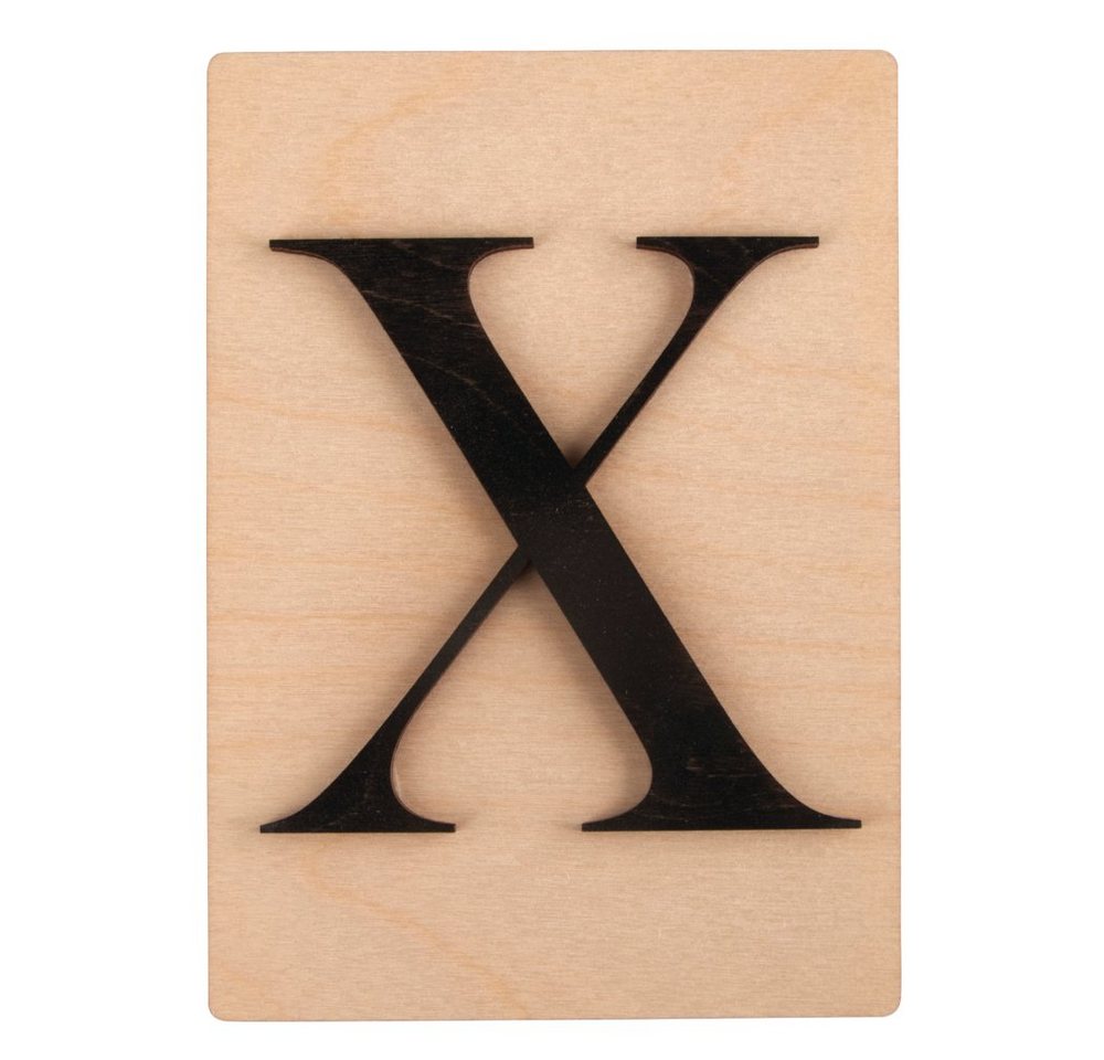 Rayher Deko-Buchstaben Holz Buchstabe FSC 10,5x14,8cm X schwarz von Rayher