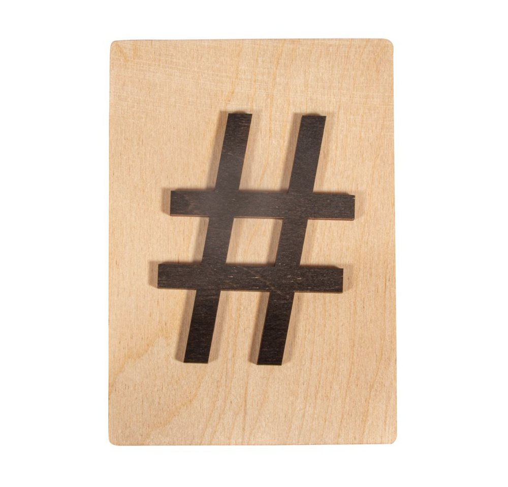 Rayher Deko-Buchstaben Holz Zeichen FSC 10,5x14,8cm # schwarz von Rayher
