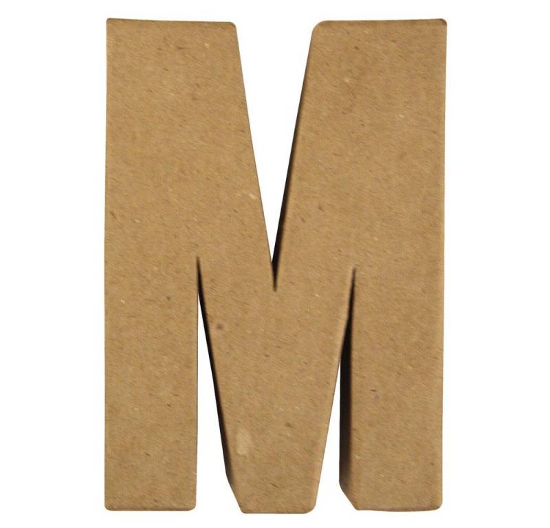 Rayher Deko-Buchstaben Pappmache Buchstabe M 15x10,5x3cm von Rayher
