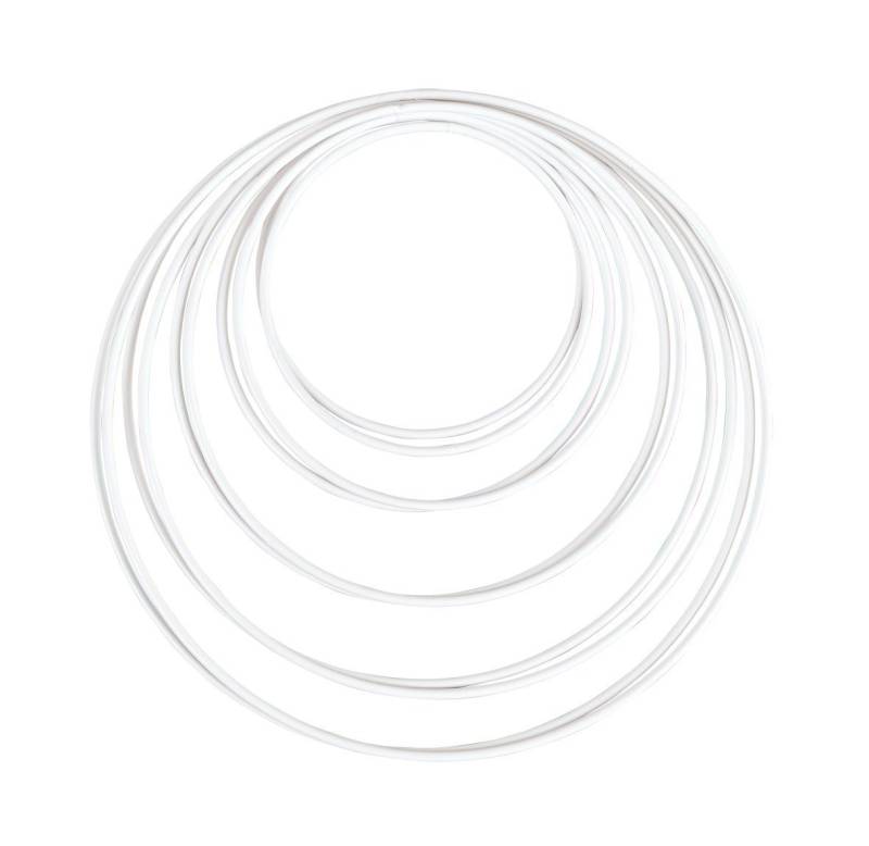 Rayher Dekoobjekt Metallringe (10 St), 10 Stück weiß 10 cm - 20 cm von Rayher
