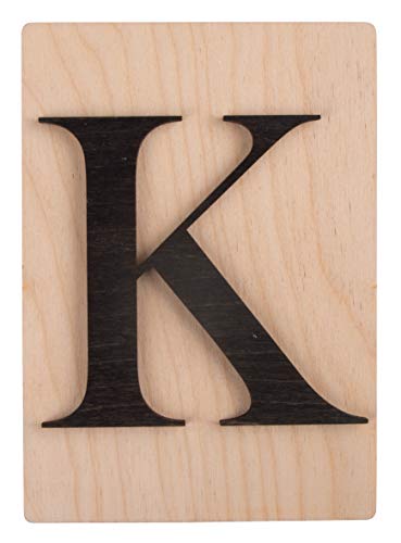 Rayher Holz Buchstabe K, FSC Mix Credit, Holzfliese 10,5x14,8cm, 3D-Buchstabe K in schwarz, 3mm starker Holzbuchstabe auf 4mm starker Holzfliese, 63102576 Rayher Holz Buchstabe K, FSC Mix Credit, Holzfliese 10,5x14,8cm, 3D-Buchstabe K in schwarz, 3mm starker Holzbuchstabe auf 4mm starker Holzfliese, 63102576 von Rayher