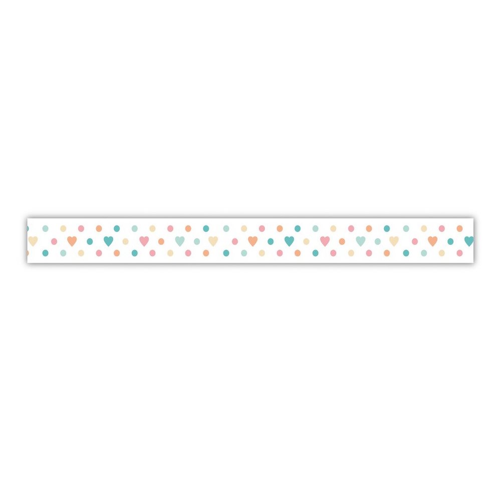 Rayher Klebeband Washi Tape Punkte/Herzch. 15mm 15m Rolle von Rayher