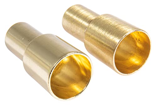 Rayher Flaschenkerzenhalter für Stabkerzen, 2 Stück, Metallkerzenhalter gold, Gesamthöhe 5 cm, Innendurchmesser 22 mm, Kerzenhalter für Flaschen, 46694616 von Rayher