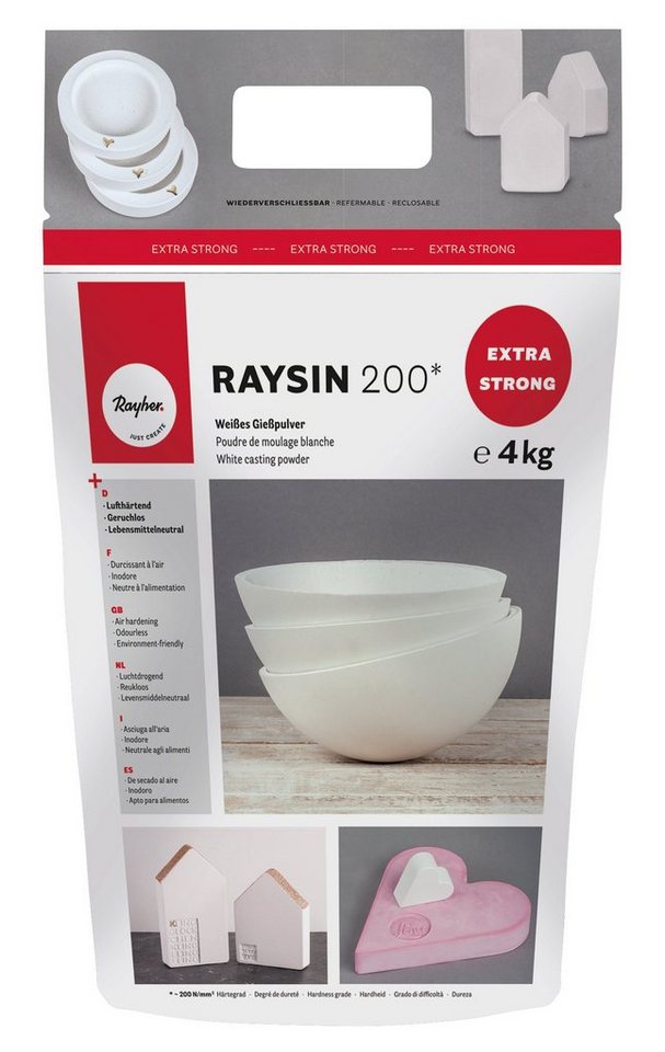 Rayher Modellierwerkzeug Gießpulver Raysin 200, weiß von Rayher