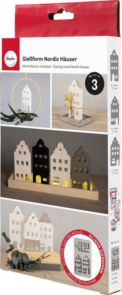 Rayher Modellierwerkzeug Silikon Gießform 'Nordic Häuser' Rayher Modellierwerkzeug Silikon Gießform 'Nordic Häuser' von Rayher