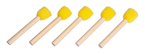 Rayher Schwammstempel, 2 cm ø, 5 Stück, Schwammstupfpinsel, Schwammpinsel, 37082000 von Rayher