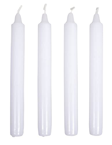 Rayher Stabkerze, weiß, mit Glockenspitze, Länge 19 cm, 2,1 cm ø, Box 4 Stück, Kerzenrohling, Kerzen zum Verzieren und Basteln, 31641102 Rayher Stabkerze, weiß, mit Glockenspitze, Länge 19 cm, 2,1 cm ø, Box 4 Stück, Kerzenrohling, Kerzen zum Verzieren und Basteln, 31641102 von Rayher