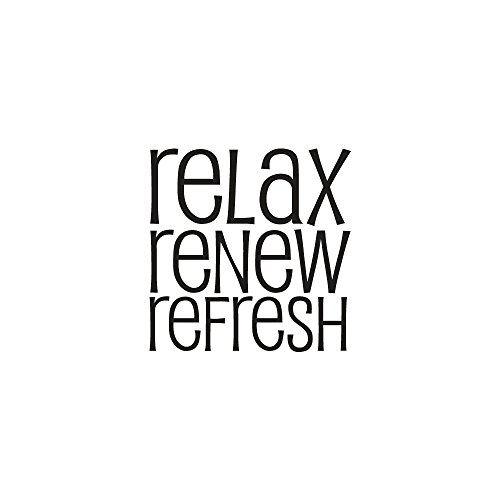 Rayher Stempel Relax-Renew-Refresh, 4x4cm, Holz, Natur, rot, 4 x 4 x 2.5 cm von Rayher