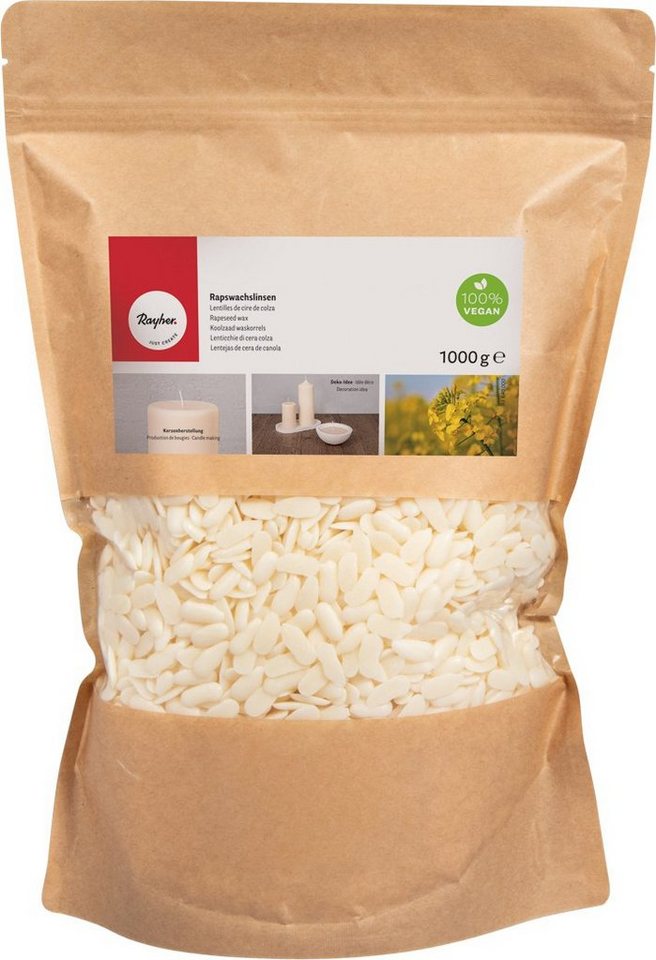 Rayher Stumpenkerze Rapswachslinsen, 100 % vegan Rayher Stumpenkerze Rapswachslinsen, 100 % vegan von Rayher
