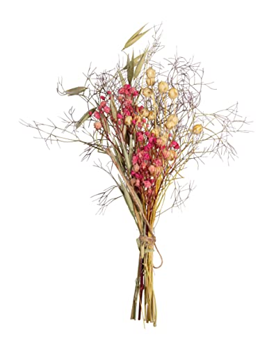 Rayher Trockenblumen-Strauß, rosé/pink/hellbeige Töne, Mini-Strauß Trockenblumen, Bündel 18 – 20 cm, echte getrocknete Blumen, Trockenblumen Deko, 85491264 von Rayher