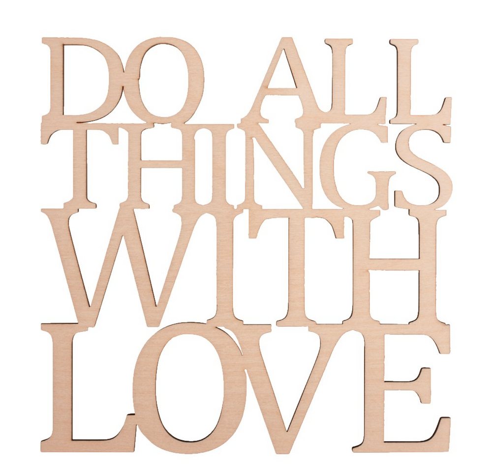 Rayher Wanddekoobjekt Holzschrift Do all things with love, 18 cm x 18 cm Rayher Wanddekoobjekt Holzschrift Do all things with love, 18 cm x 18 cm von Rayher