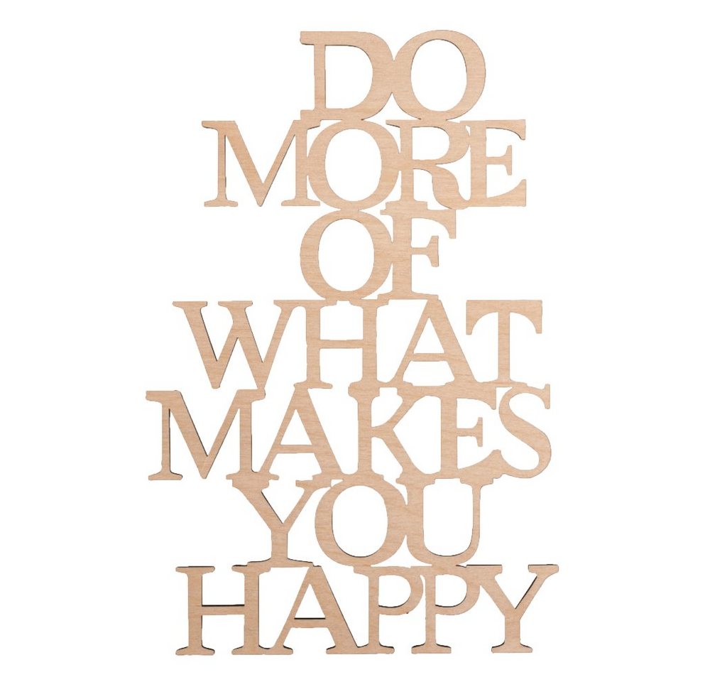 Rayher Wanddekoobjekt Holzschrift Do more what makes you happy, 12,5 cm x 19,5 cm Rayher Wanddekoobjekt Holzschrift Do more what makes you happy, 12,5 cm x 19,5 cm von Rayher
