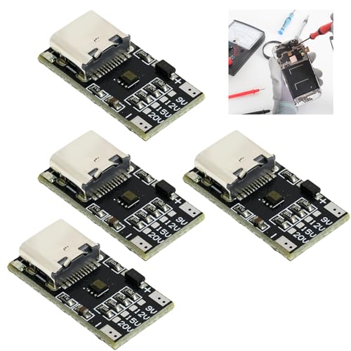 4 Stücke PD/QC/AFC Decoy Modul, Typ C Buchse Eingang USB Schnelllade Decoy Trigger Modul für Notebook Mainboards - Unterstützung 9V 12V 15V 20V Festspannungsausgang, für Router Optisches Modem 4 Stücke PD/QC/AFC Decoy Modul, Typ C Buchse Eingang USB Schnelllade Decoy Trigger Modul für Notebook Mainboards - Unterstützung 9V 12V 15V 20V Festspannungsausgang, für Router Optisches Modem von Raykce
