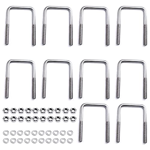 Rayong 10 Stück U-Schrauben Schellen M6 80 x 50 mm Quadratische U-Bolzen 6mm Edelstahl U Bügelschraube für Abschleppen von Autos und Schiffen Reparatur von Pipelines Rayong 10 Stück U-Schrauben Schellen M6 80 x 50 mm Quadratische U-Bolzen 6mm Edelstahl U Bügelschraube für Abschleppen von Autos und Schiffen Reparatur von Pipelines von Rayong
