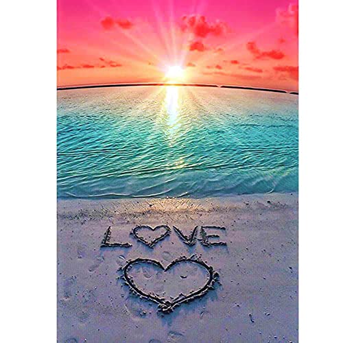 Rayong DIY Sonnenuntergang Diamond Painting, 5D Diamant Painting Set, Diamond Painting Bilder für Home Wand Decor Gemälde (30 X 40 cm) von Rayong