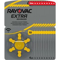60x Rayovac Hörgerätebatterie Zinc Air, 10, 1.4V Extra Advanced 10x 6 Blister 60x Rayovac Hörgerätebatterie Zinc Air, 10, 1.4V Extra Advanced 10x 6 Blister von Rayovac