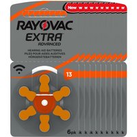 60x Rayovac Hörgerätebatterie Zinc Air, 13, 1.4V 10x 6 Blister von Rayovac