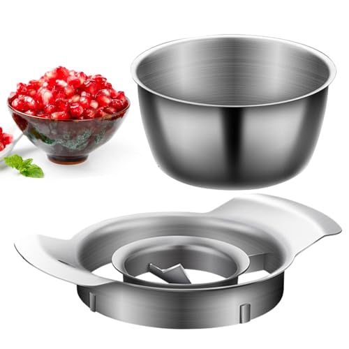 Granatapfel Schäler Set - Granatapfel Entkerner Edelstahl Mit Schüssel,Granatapfel Schälwerkzeug Set,Granatapfelkernentferner,Leicht Zu Entfernendes Küchengerät Für Granatapfel Granatapfel Schäler Set - Granatapfel Entkerner Edelstahl Mit Schüssel,Granatapfel Schälwerkzeug Set,Granatapfelkernentferner,Leicht Zu Entfernendes Küchengerät Für Granatapfel von Raypontia