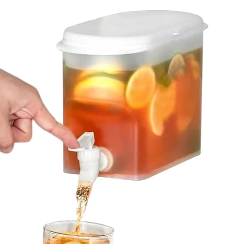 Raypontia 1 Stück Getränkespender Kühlschrank - 2.8L Kaltwasser Flasche Mit Zapfhahn, Wasserspender Für Kühlschrank, Getränkespender Mit Zapfhahn, Für Partygetränke, Eistee, Cold Brew von Raypontia