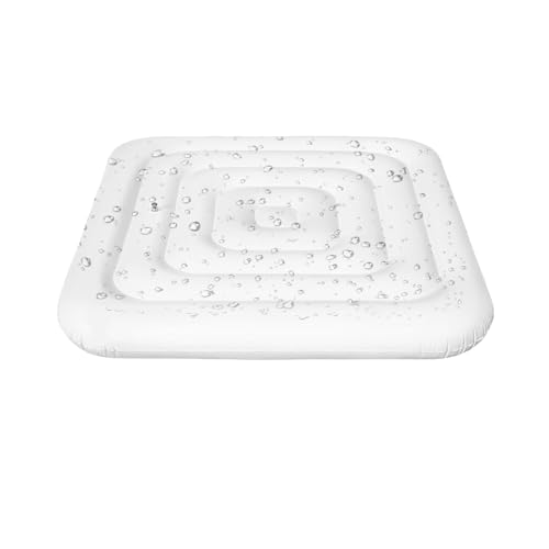 Raypontia 162×162CM PVC Spa Aufblasbare Abdeckung, Thermoabdeckung Für Spa, Runden Whirlpools Gehäuse, Regenfeste Klappabdeckung, Energiesparender Deckel, Aufblasbare Poolabdeckung Für Outdoor von Raypontia