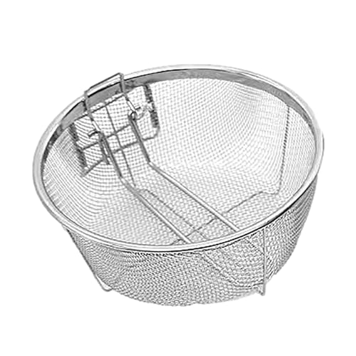 Raypontia 20x20cm Bratkörbe Aus Edelstahl, Frittierkorb Runder Draht, Faltbarer Drain Chip Filterkorb, Pommes Frites Korb Körbchen Edelstahl Fritierkorb Für Pommes Frites, Gebratenen Fisch Raypontia 20x20cm Bratkörbe Aus Edelstahl, Frittierkorb Runder Draht, Faltbarer Drain Chip Filterkorb, Pommes Frites Korb Körbchen Edelstahl Fritierkorb Für Pommes Frites, Gebratenen Fisch von Raypontia