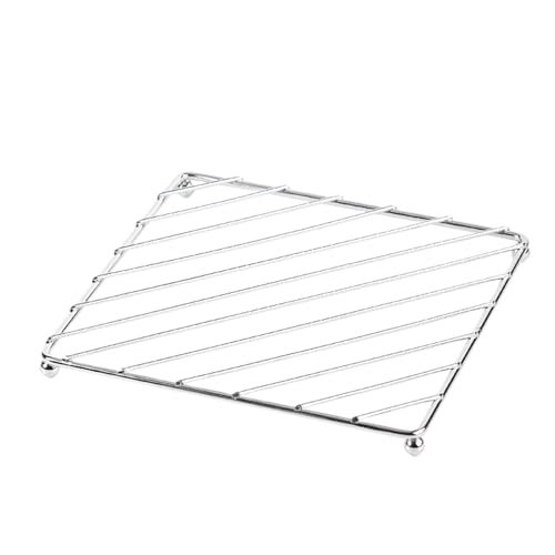 Raypontia 2STK Pot Trivet Metal - 18,5x18.5x1,5 cm Topfuntersetzer Edelstahl Quadratische, Untersetzer Für Heiße Töpfe Metall, rutschfeste Wärmeisolierung, Küchenarbeitsplattenschutz von Raypontia