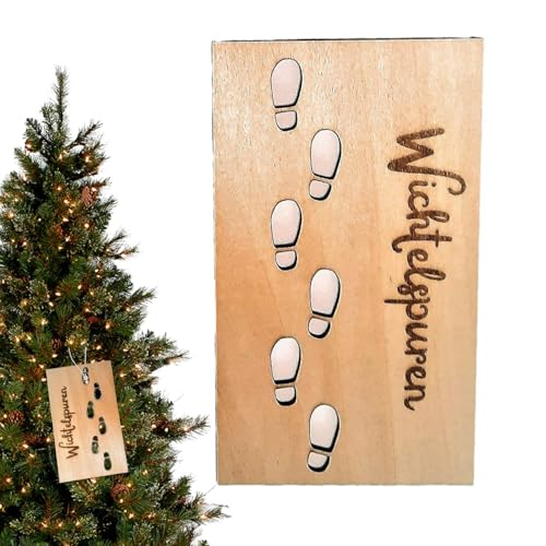Raypontia Gnome-Fußabdruck-Vorlage - Weihnachtsdekorationen für den Innenbereich - Hölzerne Fußabdruck-Schablonen für Böden und Fenster, weihnachtliche Bodenvorlage für DIY-Dekorationen Raypontia Gnome-Fußabdruck-Vorlage - Weihnachtsdekorationen für den Innenbereich - Hölzerne Fußabdruck-Schablonen für Böden und Fenster, weihnachtliche Bodenvorlage für DIY-Dekorationen von Raypontia