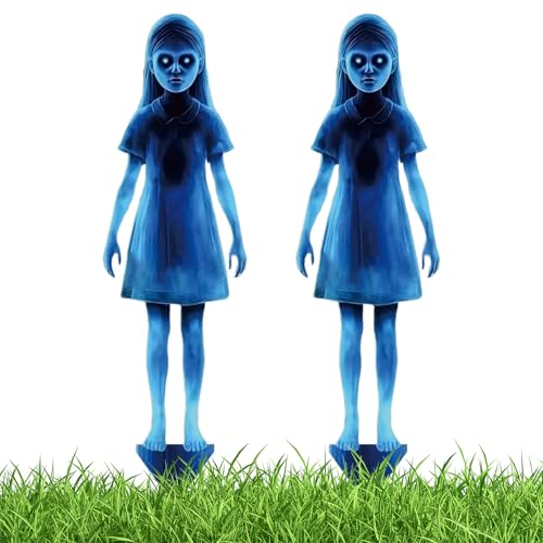 Raypontia Halloween Deko Für Garten,Zwei Geister Stangen - Dekoschild Für Vorgarten Einfahrt Terrasse Spukhaus Eingang Friedhof Party von Raypontia