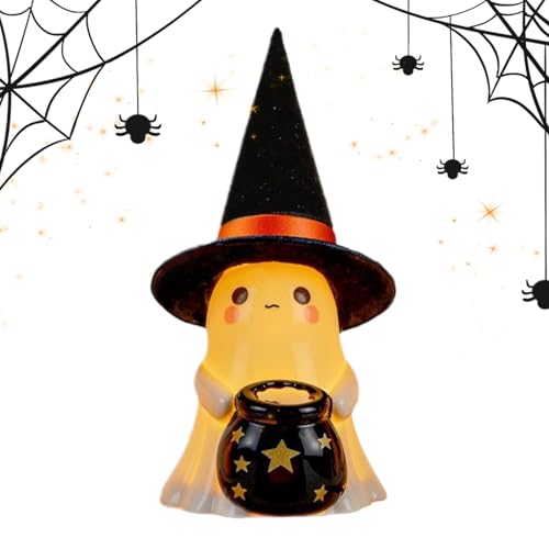 Raypontia Leuchtende Geister Deko Halloween, Halloween Geister mit Hexenhüten, Saisonale LED Dekofigur für Zuhause Kamin Tisch Party Deko Raypontia Leuchtende Geister Deko Halloween, Halloween Geister mit Hexenhüten, Saisonale LED Dekofigur für Zuhause Kamin Tisch Party Deko von Raypontia