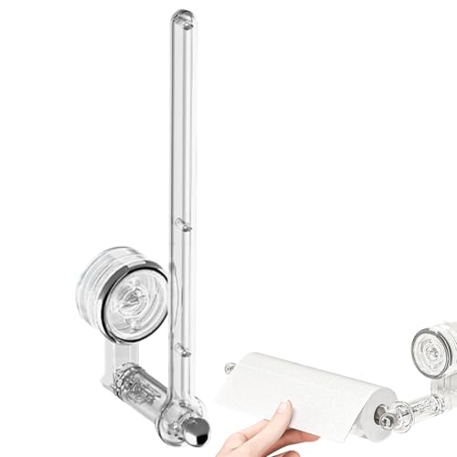 Raypontia Toilettenpapierhalter,Papiertuchhalter Küchenrollenhalter | Spenderhalter Mit Saugnapf Drehbar Für Frischhaltefolie Haushalt Wohnung Studentenwohnung von Raypontia