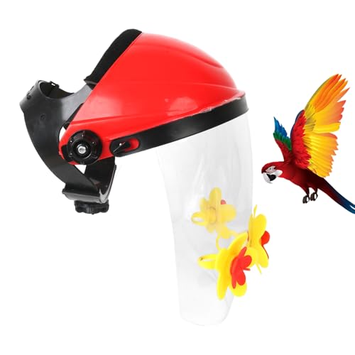 Raypontia Tragbarer Kolibri-Futterhut,Vogelfutter-Helm Für Vögel - Leichter Helm Mit Dekorblumen Für Damen & Herren Vogelbeobachtungs-Enthusiasten von Raypontia