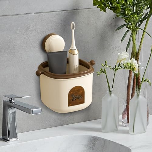 Raypontia Wandorganizer - Saugnapf Handtuchhalter Für Bad & Waschraum - Platzsparende Bohrfrei Multifunktionale Haushaltsaufbewahrung Für Zahnpasta Kamm Fernbedienungen von Raypontia