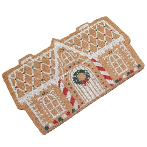 Raypontia Weihnachts Fußmatte, 60x40cm Weihnachten Willkommen Küche Matte, Weihnachten Fußmatte Lebkuchenhaus Weihnachts Willkommensmatte, Weihnachtsdekoration Für Zuhause, Küche, Badezimmer von Raypontia