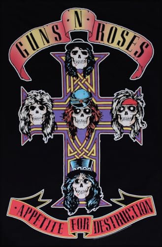 Razamataz Guns N' Roses Appetite for Destruction Textil-Flaggen-Plakat One Size von Razamataz